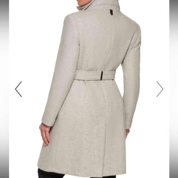 Calvin Klein Women's Belted Wrap Coat - Picture 3 of 14